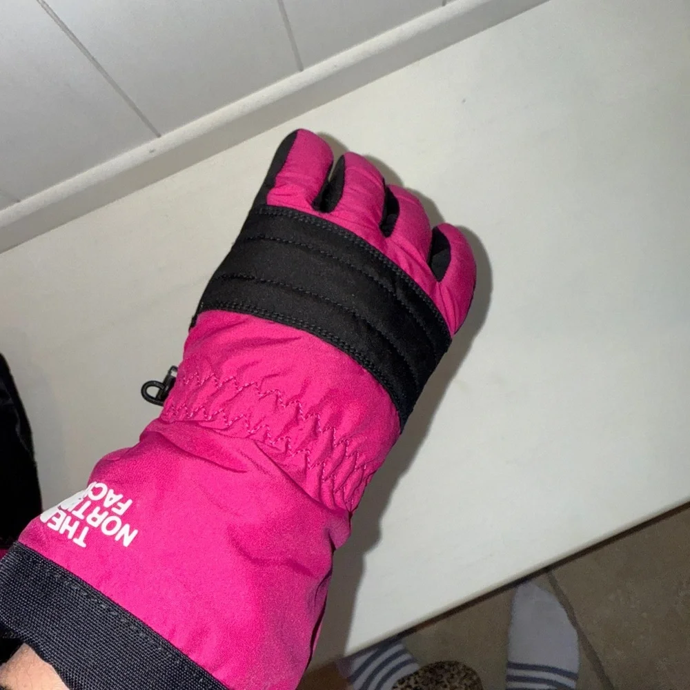 The North Face Fuchsia and Black Winter Gloves